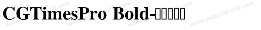 CGTimesPro Bold字体转换